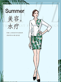 水療會(huì)所總臺(tái)收銀接待制服設(shè)計(jì)圖507