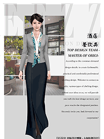 時尚西餐咨客制服設(shè)計圖589