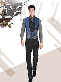 原創(chuàng)設(shè)計(jì)西餐服務(wù)員服裝款式圖1400