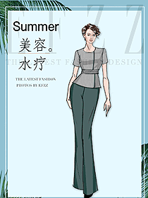 新款按摩技師服款式設(shè)計(jì)圖1504