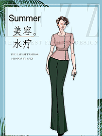 原創(chuàng)制服設(shè)計(jì)女款按摩技師服裝設(shè)計(jì)圖1505