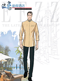 新款中餐服務(wù)員制服設(shè)計圖2283