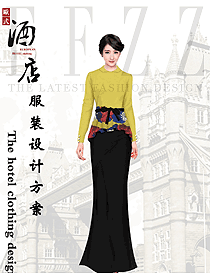 原創(chuàng)設(shè)計(jì)西餐咨客服裝款式圖591