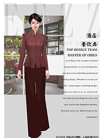 新款中餐服務員制服設計圖2285