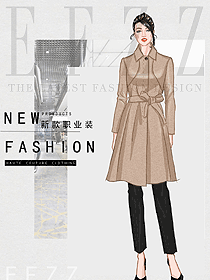 原創(chuàng)制服設(shè)計女職業(yè)裝大衣設(shè)計圖317