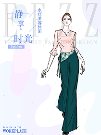 時(shí)尚按摩技師服款式設(shè)計(jì)圖1521