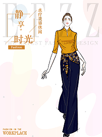 時尚按摩技師服款式設(shè)計圖1523