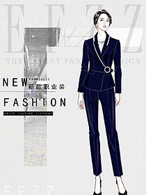 時尚女秋冬職業(yè)裝設(shè)計圖2064