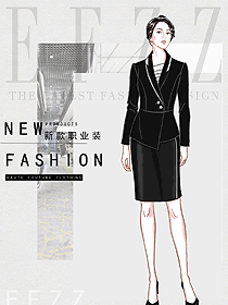 原創(chuàng)設(shè)計女秋冬職業(yè)裝設(shè)計圖2067