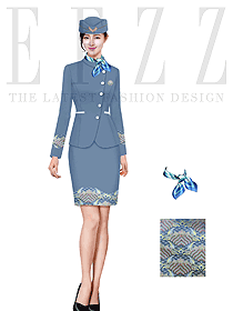 原創(chuàng)制服設(shè)計空姐服裝設(shè)計圖883