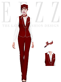 原創(chuàng)制服設(shè)計(jì)空姐服裝設(shè)計(jì)圖885