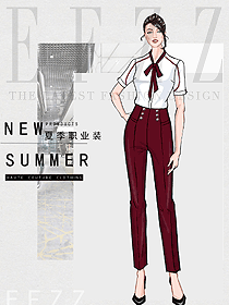 女職業(yè)裝夏裝制服設(shè)計圖1185