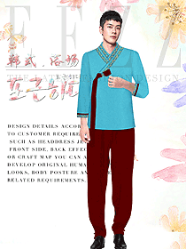 韓式養(yǎng)生會所服務(wù)生制服設(shè)計圖931