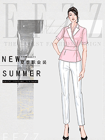 女職業(yè)裝夏裝制服設(shè)計(jì)圖1199