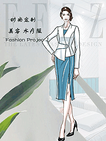 美容spa總臺(tái)收銀接待服裝款式圖514