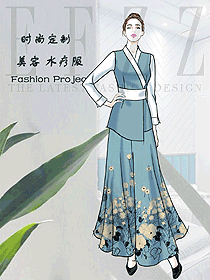 時(shí)尚美容水療會(huì)所咨客制服設(shè)計(jì)圖592