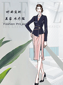 水療會所總臺收銀接待制服設計圖515