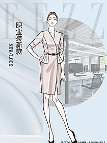女職業(yè)裝夏裝制服設(shè)計圖1211