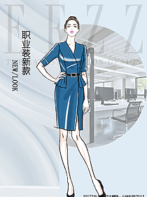 新款女職業(yè)裝夏裝服裝款式圖1212