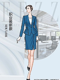 時(shí)尚女秋冬職業(yè)裝設(shè)計(jì)圖2092