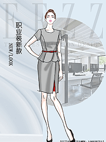 新款女職業(yè)裝夏裝服裝款式圖1214