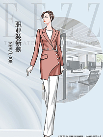 時尚女秋冬職業(yè)裝設(shè)計圖2096