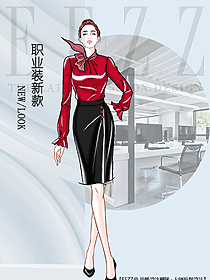 女職業(yè)裝長袖襯衫設(shè)計(jì)圖465