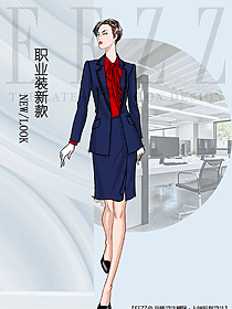 時(shí)尚女秋冬職業(yè)裝設(shè)計(jì)圖2098