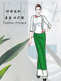 原創(chuàng)設(shè)計水療會所咨客制服設(shè)計圖598