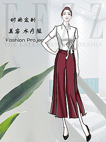 時(shí)尚按摩技師服款式設(shè)計(jì)圖1547