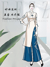 時(shí)尚按摩技師服款式設(shè)計(jì)圖1555