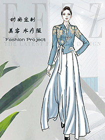 新款按摩技師服款式設(shè)計(jì)圖1556