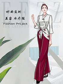 原創(chuàng)制服設(shè)計(jì)按摩技師服裝設(shè)計(jì)圖1568