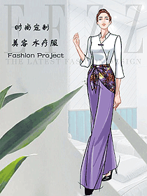 新款按摩技師服款式設(shè)計圖1569