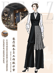 新款特色餐廳服務(wù)員制服設(shè)計(jì)圖508