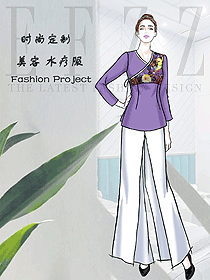 原創(chuàng)制服設(shè)計(jì)按摩技師服裝設(shè)計(jì)圖1570