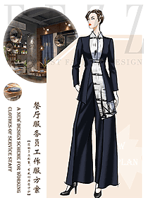 原創(chuàng)設(shè)計(jì)西餐服務(wù)員服裝款式圖1416