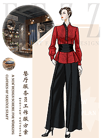 新款中餐服務(wù)員制服設(shè)計(jì)圖2315