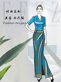 美容水療會(huì)所咨客制服設(shè)計(jì)圖601