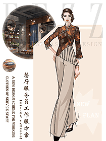 新款中餐服務(wù)員制服設(shè)計圖2337