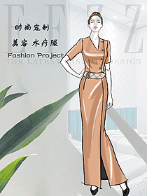 時(shí)尚美容水療會(huì)所咨客制服設(shè)計(jì)圖602