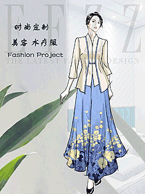 美容水療會(huì)所咨客制服設(shè)計(jì)圖603