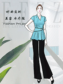 時尚養(yǎng)生會所服務生制服設計圖972