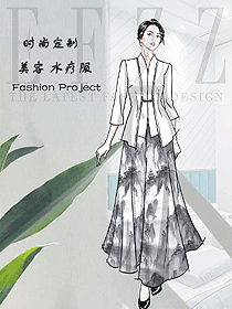 原創(chuàng)設計水療會所咨客制服設計圖604