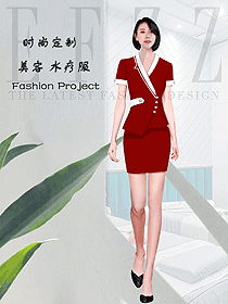 時(shí)尚按摩技師服款式設(shè)計(jì)圖1579