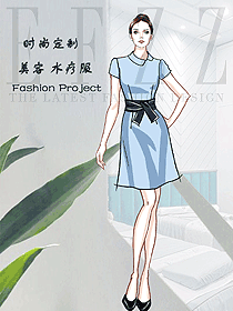 時(shí)尚養(yǎng)生會(huì)所服務(wù)生制服設(shè)計(jì)圖976