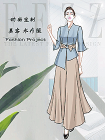 原創(chuàng)設(shè)計(jì)水療會(huì)所咨客制服設(shè)計(jì)圖608