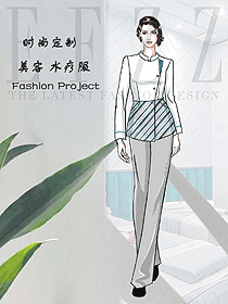 時(shí)尚養(yǎng)生會(huì)所服務(wù)生制服設(shè)計(jì)圖978