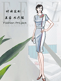 時(shí)尚養(yǎng)生會(huì)所服務(wù)生制服設(shè)計(jì)圖980