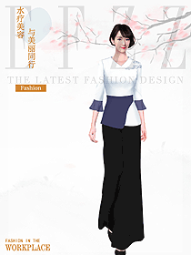 原創(chuàng)制服設(shè)計(jì)按摩技師服裝設(shè)計(jì)圖1588